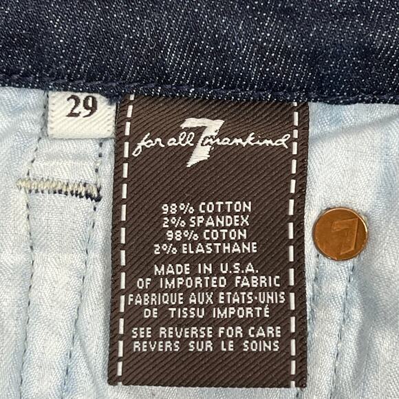 7 for all Mankind Y2K Low-Rise Bootcut Jeans Women's 29" Raw Hem USA Kimmie - Picture 4 of 14
